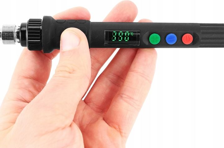 LUTOWNICA PRECYZYJNA KOLBOWA S801B 80W Z REGULACJĄ TEMPERATURY + 9 GROTÓW zdjęcie 8