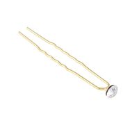 Szpilki do włosów z dżetami złote 5szt. - 6,5 cm