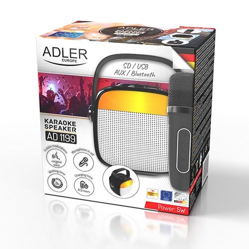 Głośnik Bluetooth z mikrofonem do karaoke Adler na Arena.pl