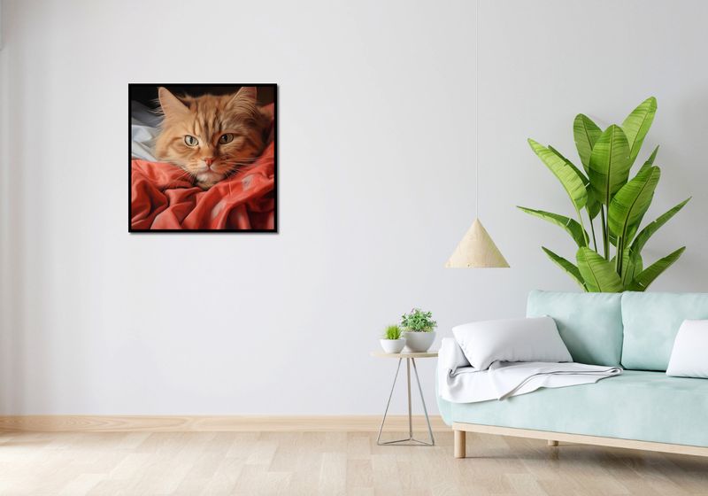 Plakat 70x70cm Mruczący Spokój zdjęcie 4