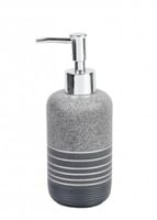 Dozownik do mydła z pompką SALTA polyresin szary matowy kamienny wygląd