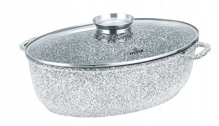BRYTFANNA MARMUROWA 8L GĘSIARKA 38CM INDUKCJA zdjęcie 1