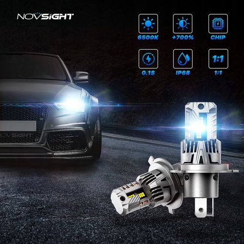 ŻARÓWKI LED H4 +700% BARDZO MOCNE BIAŁE 6500K 1:1 CANBUS na Arena.pl