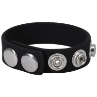 doc johnson 3-snap silikonowy pierścień regulowany anatomiczny czarny