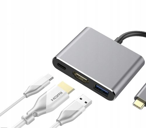 4Apple Przejściówka Adapter 3w1 HUB USB-C HDMI 4K ver2020 na Arena.pl