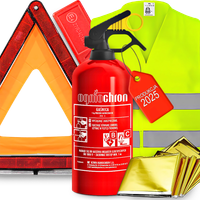 GAŚNICA PROSZKOWA 1KG TRÓJKĄT OSTRZEGAWCZY KOC RATUNKOWY NRC KAMIZELKA