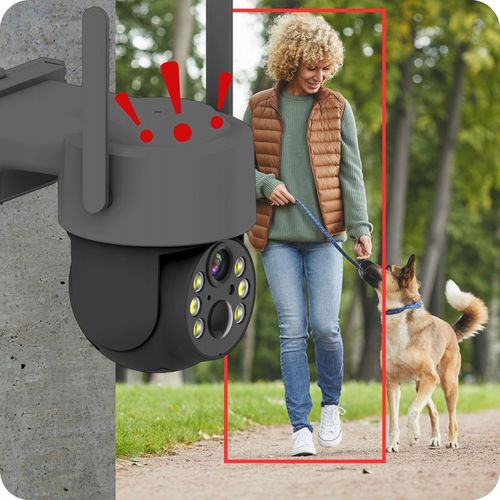 SOLARNA KAMERA WIFI 4MPX SMART ZEWNĘTRZNA OBROTOWA IP BEZPRZEWODOWA SZARA na Arena.pl