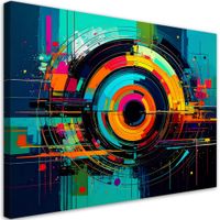 Obraz nowoczesny do salonu sypialni, Kolorowa Abstrakcja 90x60