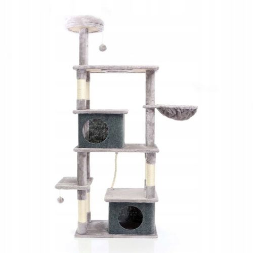 WYSOKI DRAPAK DLA KOTÓW KOTA LEGOWISKO XL WIEŻA LEŻAK ZABAWKA PIŁKA I DOMKI na Arena.pl