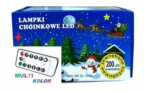 LAMPKI CHOINKOWE MULTIKOLOR 200 PILOT PROGRAMATOR na Arena.pl