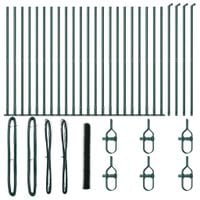 Ogrodzenie z słupkami Zielony 1.6 x 50 m Stal pokryta PCV