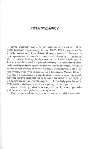 Nudis Verbis z suplementem Mackiewicz na Arena.pl