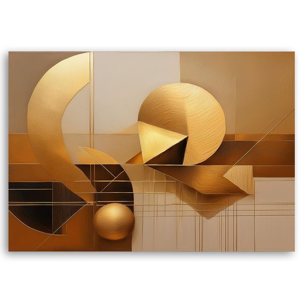 Obraz na płótnie, Abstrakcja Geometryczna 3D 90x60 zdjęcie 3