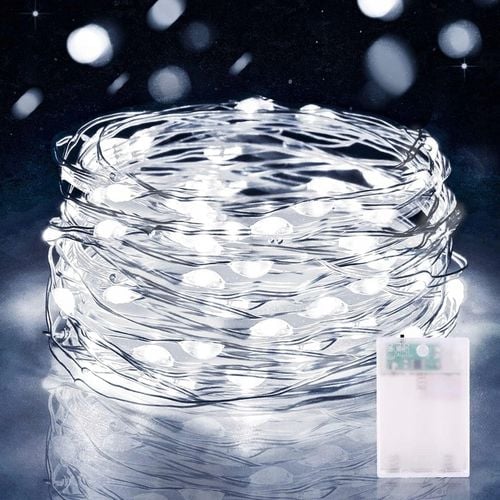 4szt X LAMPKI LED DRUCIKI 5 M 50 LED NA BATERIE MIKRO ŚWIATEŁKA ZIMNY BIAŁY na Arena.pl