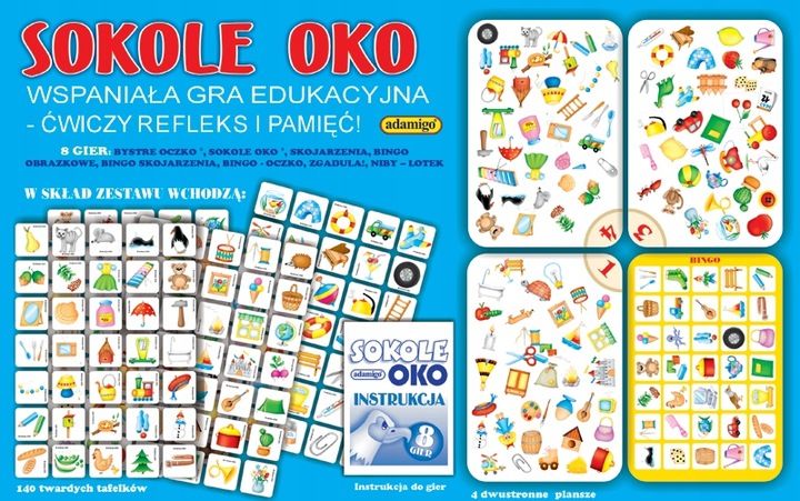 GRA EDUKACYJNA SOKOLE OKO gra w spostrzegawczość, 8 gier edukacyjnych zdjęcie 2