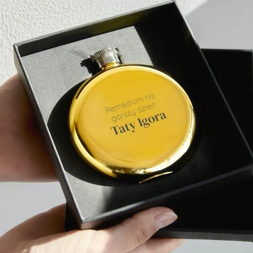 Personalizowana piersiówka okrągła 200ml GRAWER z dedykacją na PREZENT zdjęcie 15