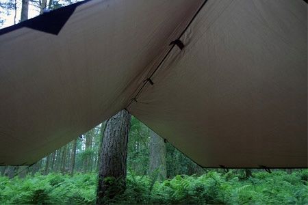 Szkocki Tarp, płachta DD Hammocks 3x3 coyote brown na Arena.pl