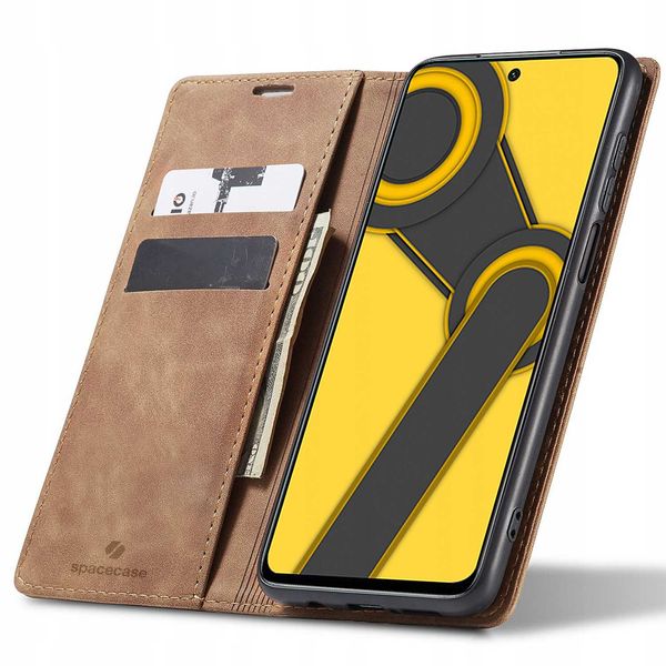 Spacecase Wallet Redmi Note 9S/9 Pro Light Brown zdjęcie 1