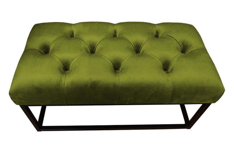 Ławka CHESTERFIELD LOFT BL75 pufa podnóżek metal zdjęcie 2