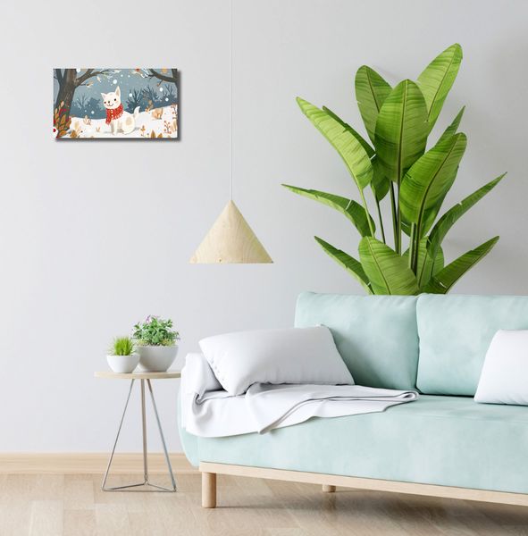 Obraz 40x20cm Śnieżny Kompan zdjęcie 2