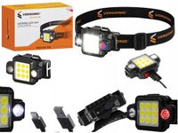 Mocna Latarka czołowa, czołówka, magnetyczna LED 2w1 z magnesem VERGIONIC