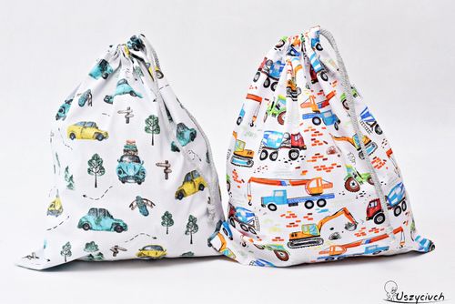 Worek na buty worek na kapcie do szkoły przedszkola koparki betoniarki na Arena.pl