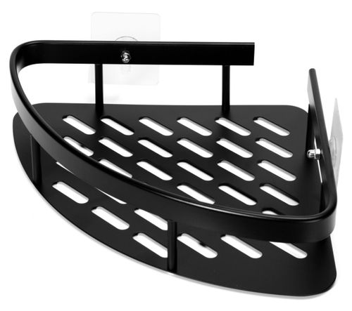 Półka narożna LUSAKA czarna do łazienki na Arena.pl