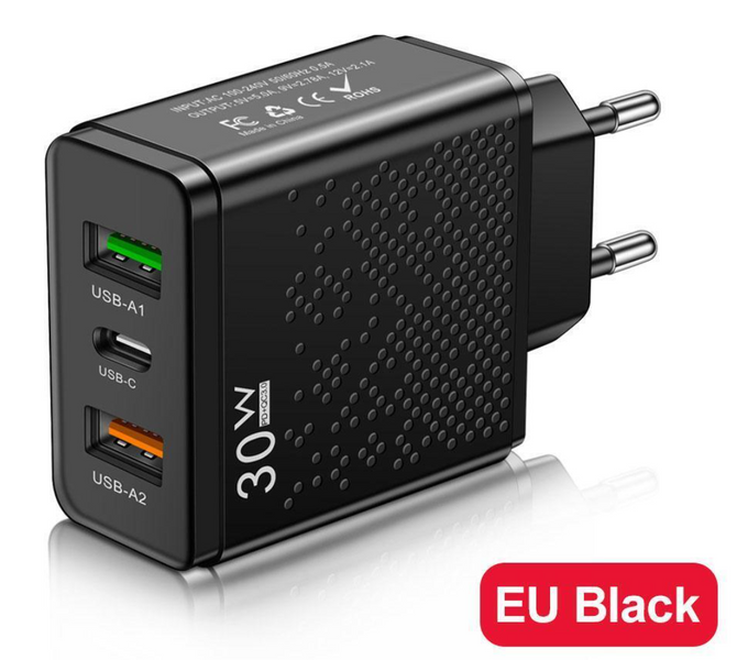 30W Ładowarka USB typu C z 2 portami USB-A zdjęcie 4