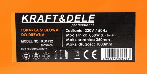 tokarka stołowa do drewna 650w kd1732 na Arena.pl