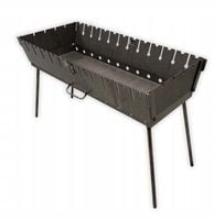 MANGAL NA 12 SZPIKULCÓW GRILL WĘGLOWY WALIZKA GRUBY METAL 2 MM
