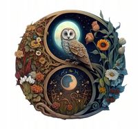 PUZZLE DREWNIANE 3D dla dorosłych dzieci Układanka SOWA Prezent NOC 85el