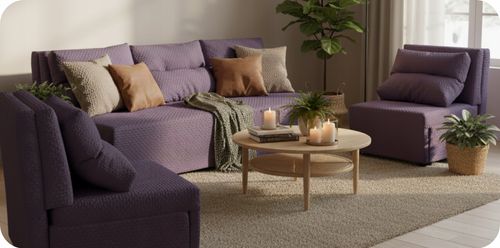 Zestaw KIMO funkcja spania sofa fotele Family Meble granat Twisster sztruks na Arena.pl