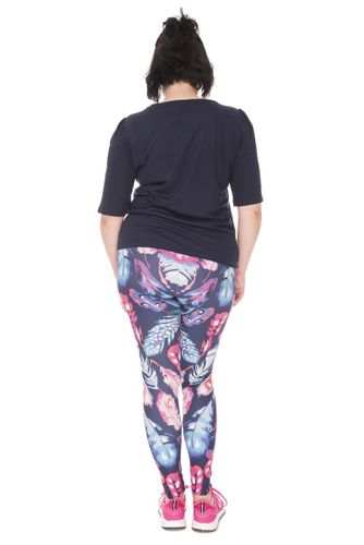 LEGGINSY PLUS SIZE FEATHERS COLOR na Arena.pl