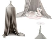 Baldachim kurtyna namiot tipi wiszący szary