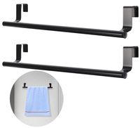 Wieszaki 2szt czarne na szafkę drzwi kuchenne łazienkowe na ręczniki