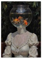 Plakat portret akwarium złote ryby 30x40 cm