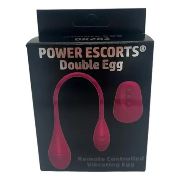 Power Escorts - Double Egg - Remote Controlled Vibrator - Pink zdjęcie 1