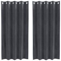Zasłony z zasłonami 2 pcs Jasnoszary 140 x 175 cm Aksamit
