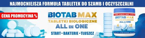 Bakterie do SZAMB BioTab MAX Tabletki biologiczne AiO + Tłuszcze na 2 lata na Arena.pl
