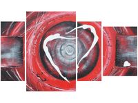 OBRAZ LOVERS DANCING TANIEC KOCHANKÓW ABSTRAKCJA CZERWIENI