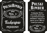 16x Etykiety nalepki POLSKI BIMBER wódkę alkohol naklejki na butelki