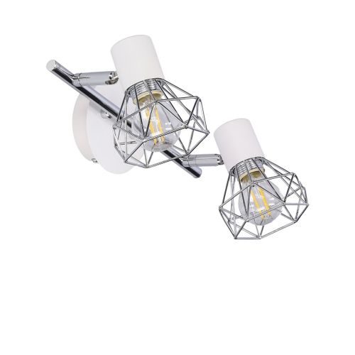Verve listwa 2x40W E14 biały abażur chrom na Arena.pl