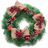 WIENIEC Stroik Świąteczny ozdoba na drzwi 54cm dekoracja WIANEK sztuczny