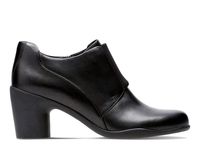 Botki damskie Clarks UN ROSA ZIP czarne skórzane na suwak 40