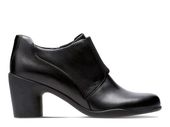 Botki damskie Clarks UN ROSA ZIP czarne skórzane na suwak 40