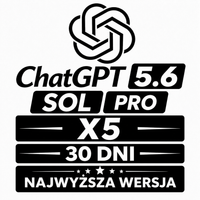 CHATGPT NAJNOWSZA WERSJA 5.5 PRO - 30 DNI DOSTĘPU CHAT GPT O1 AI CODEX x5