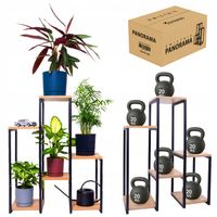 Kwietnik stojący metalowy PANORAMA na kwiaty i rośliny na 6 donic