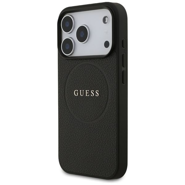 Etui Guess Grained Ring MagSafe do iPhone 17 Pro czarny zdjęcie 2
