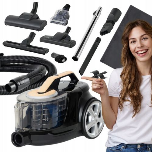 ODKURZACZ BEZWORKOWY CYKLONOWY MOCNY CICHY TURBOSZCZOTKA HEPA 15w1 LOVIO na Arena.pl