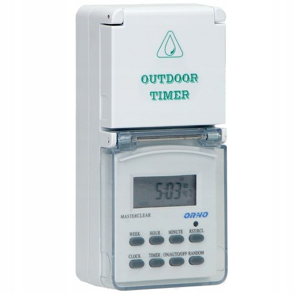 PROGRAMATOR CZASOWY ZEWNĘTRZNY IP44 WŁĄCZNIK WYŁĄCZNIK CYFROWY TIMER LCD zdjęcie 6